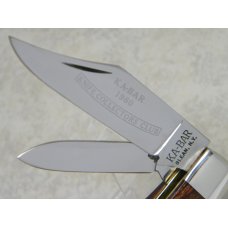 Ka-Bar Olean, NY Jigged Wood Gunstock Jack Knife c.1980 Club Knife Ka-Bar Olean, NY Jigged Wood Gunstock Jack Knife c.1980 Club Knife