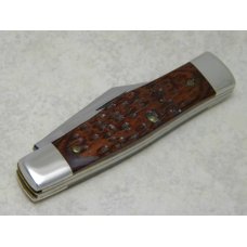 Ka-Bar Olean, NY Jigged Wood Gunstock Jack Knife c.1980 Club Knife Ka-Bar Olean, NY Jigged Wood Gunstock Jack Knife c.1980 Club Knife