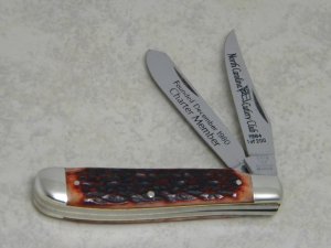 Hen & Rooster Bertram Cutlery Germany 212BS Bone Mini Trapper Knife 1984 North Carolina Cutlery Club