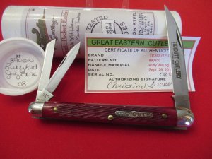 Great Eastern Tidioute Cutlery Ruby Red Jig Bone Pattern # 890310   # 8 of 25