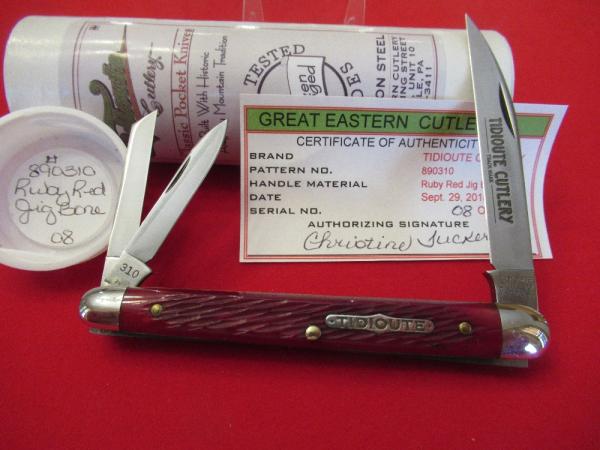 Great Eastern Tidioute Cutlery Ruby Red Jig Bone Pattern # 890310   # 8 of 25