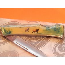 Vint Case xx 1994 Single Blade Lock Back Pocket Knife with ELK Walking in Snow Art Handles- NOS Vint Case xx 1994 Single Blade Lock Back Pocket Knife with ELK Walking in Snow Art Handles- NOS