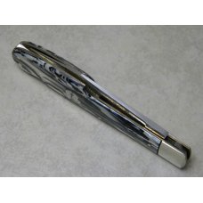 Fight'n Rooster Germany Black & Pearl "King of the Woods" Large Gunstock Lockback Knife - Pre 1982