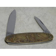 Fight'n Rooster Frank Buster Cutlery Co. Germany Metal Coal Miners Pen Knife - Pre 1982