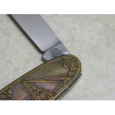 Fight'n Rooster Frank Buster Cutlery Co. Germany Metal Coal Miners Pen Knife - Pre 1982