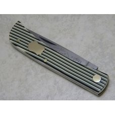 Fight'n Rooster Germany Celebrated Black & White Stripe "Virginia" Sod Buster Knife c.1993