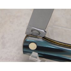 Fight'n Rooster Germany Celebrated Blue, Black & Silver "Ohio" Sod Buster Knife c.1993 Fight'n Rooster Germany Celebrated Blue, Black & Silver "Ohio" Sod Buster Knife c.1993