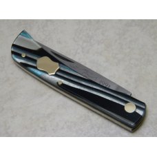 Fight'n Rooster Germany Celebrated Blue, Black & Silver "Ohio" Sod Buster Knife c.1993 Fight'n Rooster Germany Celebrated Blue, Black & Silver "Ohio" Sod Buster Knife c.1993