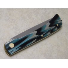 Fight'n Rooster Germany Celebrated Blue, Black & Silver "Ohio" Sod Buster Knife c.1993 Fight'n Rooster Germany Celebrated Blue, Black & Silver "Ohio" Sod Buster Knife c.1993