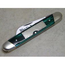 R.J. Richter Solingen Germany "Fight'n Rooster" Nazi Adolph Hitler Green & Black Pen Knife