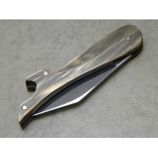 Bulldog Brand Germany Celluloid Lady's Leg Knife with Heart Shield c.1995 Bulldog Brand Germany Celluloid Lady's Leg Knife with Heart Shield c.1995
