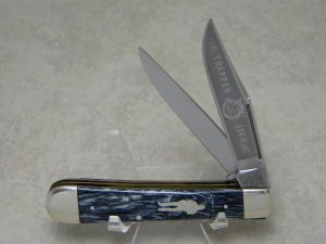 Bulldog Brand Germany Blue Stripe "Trapper Jack" Trapper Knife - Mountain Man Shield