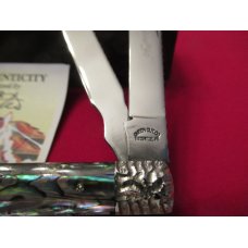 Queen Cutlery Abalone Doctors Knife Custom By Brian Yellowhorse 