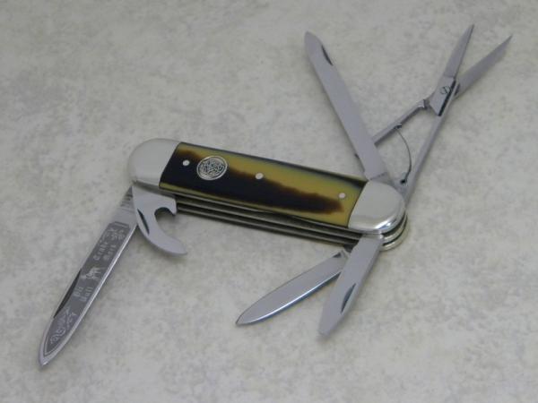 Bulldog Brand Germany Pit Bull Trade Mark Etch Coon Stripe Scout Camp Utility Knife Bulldog Brand Germany Pit Bull Trade Mark Etch Coon Stripe Scout Camp Utility Knife