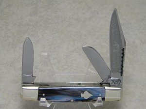 Bulldog Brand Germany Horn Stripe "Pit Bulls Trade Mark" Stockman Knife - Spade Shield