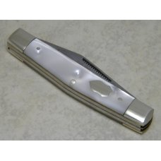 Bulldog Brand Germany Imitation Pearl "Bulldog Brand" Etch Stockman Knife - Federal Shield Bulldog Brand Germany Imitation Pearl "Bulldog Brand" Etch Stockman Knife - Federal Shield
