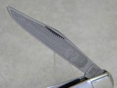 Bulldog Brand Germany Imitation Pearl "Bulldog Brand" Etch Punch Stockman Knife - Federal Shield