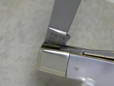 Bulldog Brand Germany Imitation Pearl "Bulldog Brand" Etch Punch Stockman Knife - Federal Shield
