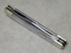 Bulldog Brand Germany Imitation Pearl "Bulldog Brand" Etch Punch Stockman Knife - Federal Shield