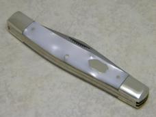 Bulldog Brand Germany Imitation Pearl "Bulldog Brand" Etch Punch Stockman Knife - Federal Shield