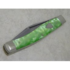 Bulldog Brand Germany Green Pearloid "Pit Bulls Trade Mark" Gunstock Stockman Knife - Heart Shield Bulldog Brand Germany Green Pearloid "Pit Bulls Trade Mark" Gunstock Stockman Knife - Heart Shield