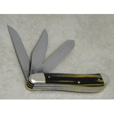 Bulldog Brand Germany Coon Stripe "Pit Bulls Trade Mark" Etch 3 Blade Dogleg Trapper Knife Bulldog Brand Germany Coon Stripe "Pit Bulls Trade Mark" Etch 3 Blade Dogleg Trapper Knife