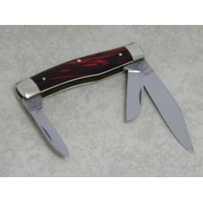 Fight'n Rooster Frank Buster Celebrated Cutlery Germany Red and Black Stockman Knife
