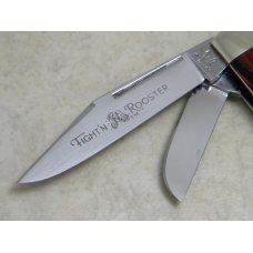 Fight'n Rooster Frank Buster Celebrated Cutlery Germany Red and Black Stockman Knife