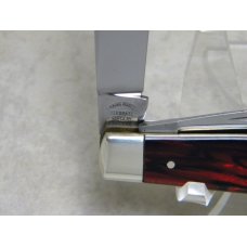 Fight'n Rooster Frank Buster Celebrated Cutlery Germany Red and Black Stockman Knife