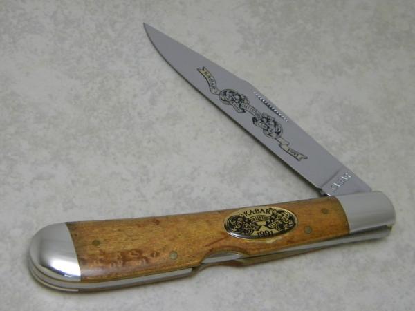 Ka-Bar Curly Maple CK91 Jumbo Lockback Knife 1991 Collectors Club