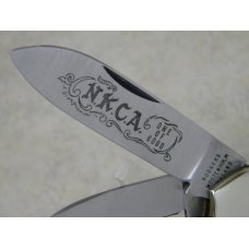 Rodgers Wostenholm England 1978 NKCA Club Knife Bone 3 Blade Canoe Rodgers Wostenholm England 1978 NKCA Club Knife Bone 3 Blade Canoe