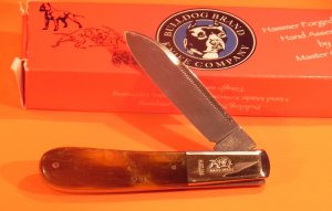 2007 Bulldog Brand, HAND MADE 1 Blade Barlow with Fantastic Twilight Sheen Handles & Box -NOS/NM