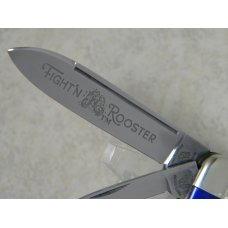 Fight'n Rooster Germany Celebrated Blue & White Swirl Swell End Knife