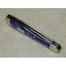 Fight'n Rooster Germany Celebrated Blue & White Swirl Swell End Knife