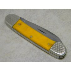 Fight'n Rooster Germany Yellow Marble Canoe Whittler Canittler Knife Pre 1982