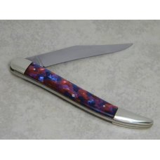 Fight'n Rooster Germany Lilac Purple Metallic "Rolling Stones Gather No Moss" Toothpick Knife c.1993 Fight'n Rooster Germany Lilac Purple Metallic "Rolling Stones Gather No Moss" Toothpick Knife c.1993