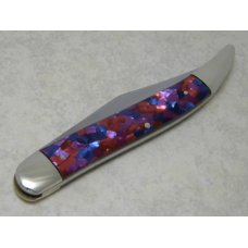 Fight'n Rooster Germany Lilac Purple Metallic "Rolling Stones Gather No Moss" Toothpick Knife c.1993 Fight'n Rooster Germany Lilac Purple Metallic "Rolling Stones Gather No Moss" Toothpick Knife c.1993