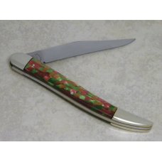 Fight'n Rooster Germany Green Gold Mauve Metallic "Knife World" Toothpick Knife c.1992 - Prototype