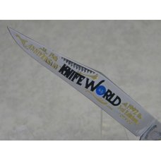 Fight'n Rooster Germany Green Gold Mauve Metallic "Knife World" Toothpick Knife c.1992 - Prototype
