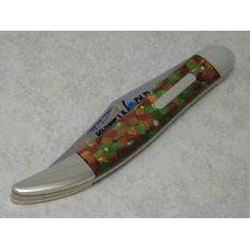 Fight'n Rooster Germany Green Gold Mauve Metallic "Knife World" Toothpick Knife c.1992 - Prototype