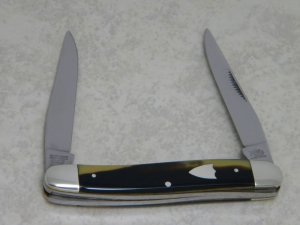 Bulldog Brand Hammer Forged Solingen Germany Coon Stripe Muskrat Knife c.2004