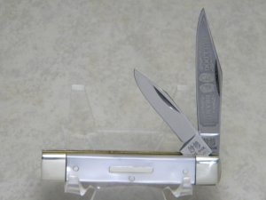 Bulldog Brand Hammer Forged Solingen Germany Imitation Pearl "Bulldog Brand" Etch Jack Knife