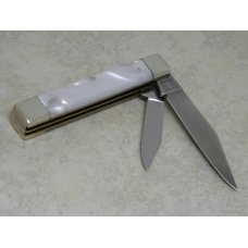 Bulldog Brand Hammer Forged Solingen Germany Imitation Pearl "Bulldog Brand" Etch Jack Knife