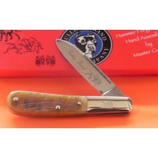 2007 Bulldog Brand, HAND MADE 1 Blade Barlow with Himalayan Sheep Horn Handles & Box -NOS -M/NM 2007 Bulldog Brand, HAND MADE 1 Blade Barlow with Himalayan Sheep Horn Handles & Box -NOS -M/NM