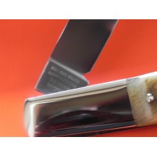 2007 Bulldog Brand, HAND MADE 1 Blade Barlow with Himalayan Sheep Horn Handles & Box -NOS -M/NM 2007 Bulldog Brand, HAND MADE 1 Blade Barlow with Himalayan Sheep Horn Handles & Box -NOS -M/NM