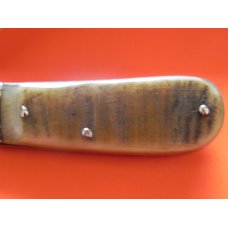 2007 Bulldog Brand, HAND MADE 1 Blade Barlow with Himalayan Sheep Horn Handles & Box -NOS -M/NM 2007 Bulldog Brand, HAND MADE 1 Blade Barlow with Himalayan Sheep Horn Handles & Box -NOS -M/NM