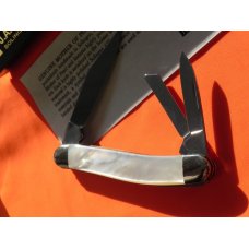 Zwilling J A Henckels Premium 3 Blade Whittler pocket knife with FIERY Mother of Pearl Handles - NOS