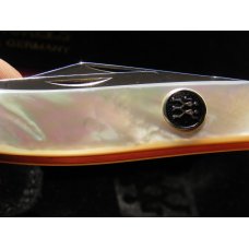 Zwilling J A Henckels Premium 3 Blade Whittler pocket knife with FIERY Mother of Pearl Handles - NOS