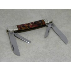 Bulldog Brand Germany Red Duck Feather "Pit Bulls Trade Mark" Etch Congress Knife c.1983 Bulldog Brand Germany Red Duck Feather "Pit Bulls Trade Mark" Etch Congress Knife c.1983