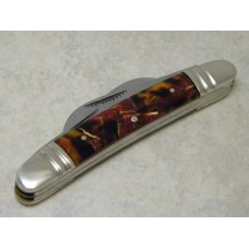 Bulldog Brand Germany Red Duck Feather "Pit Bulls Trade Mark" Etch Congress Knife c.1983 Bulldog Brand Germany Red Duck Feather "Pit Bulls Trade Mark" Etch Congress Knife c.1983